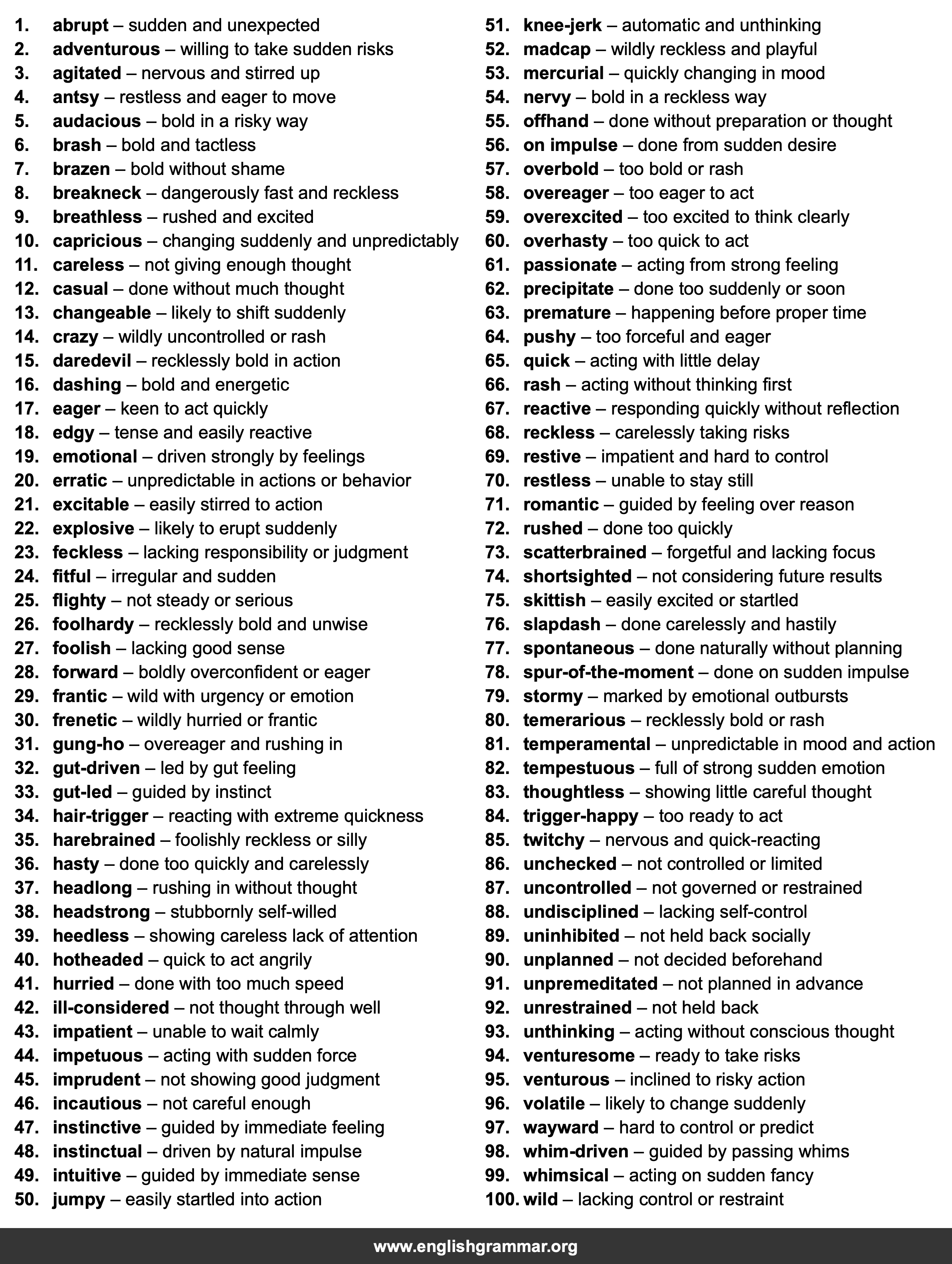 100 Best Synonyms for
