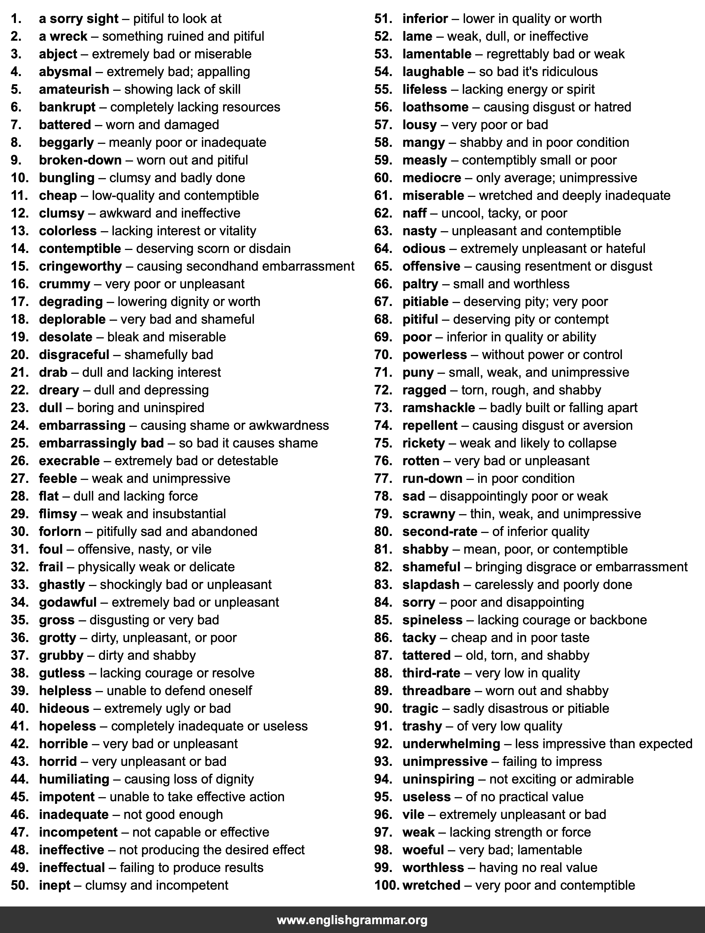 100 Best Synonyms for