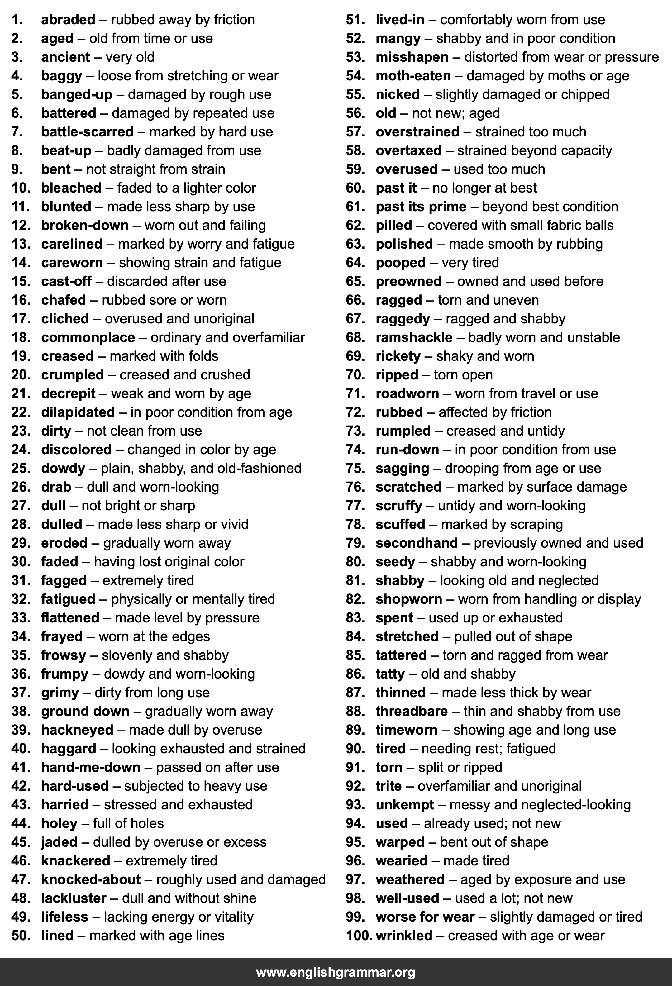 100 Best Synonyms for