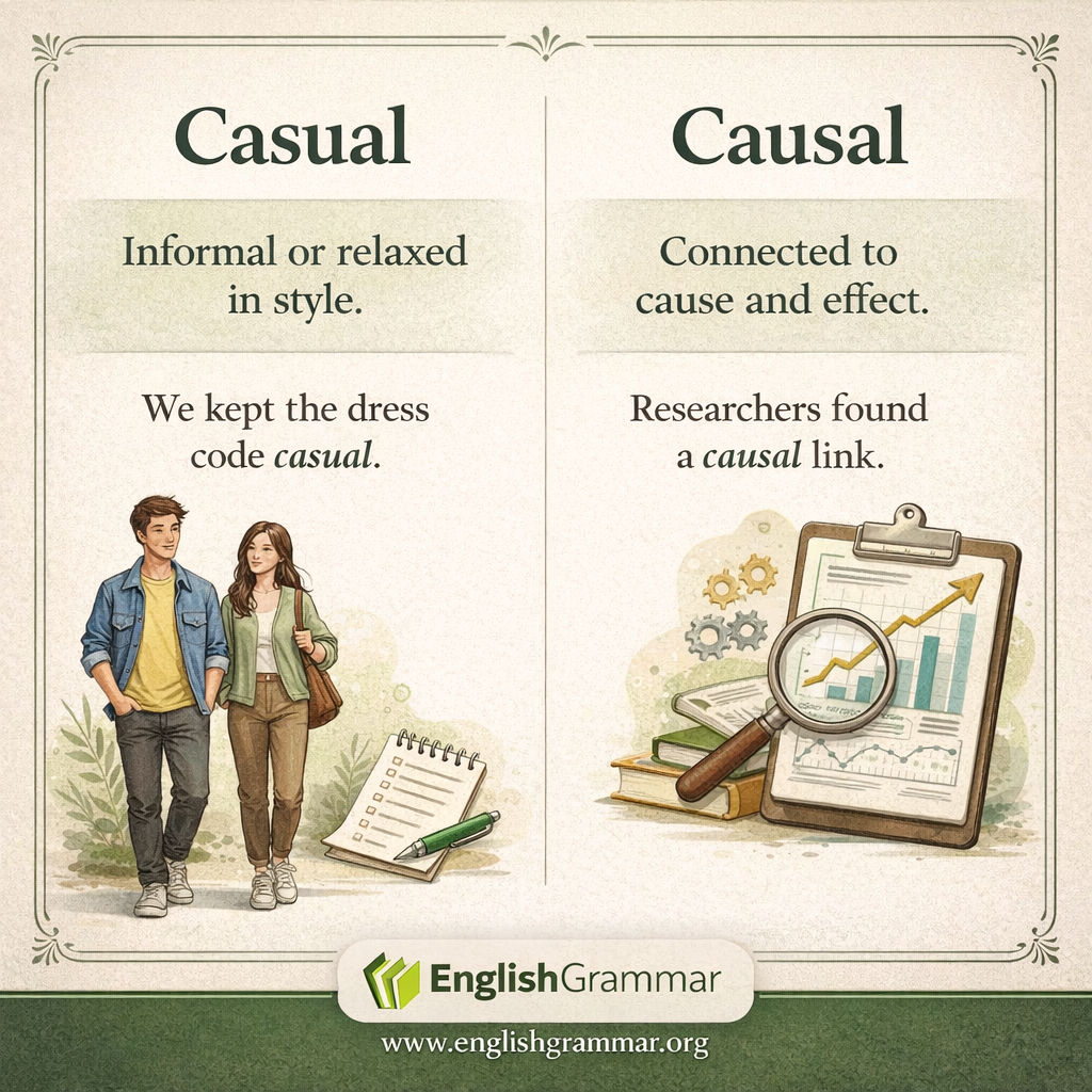 Casual vs. Causal