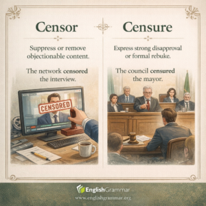 Censor vs. censure: what is the difference?