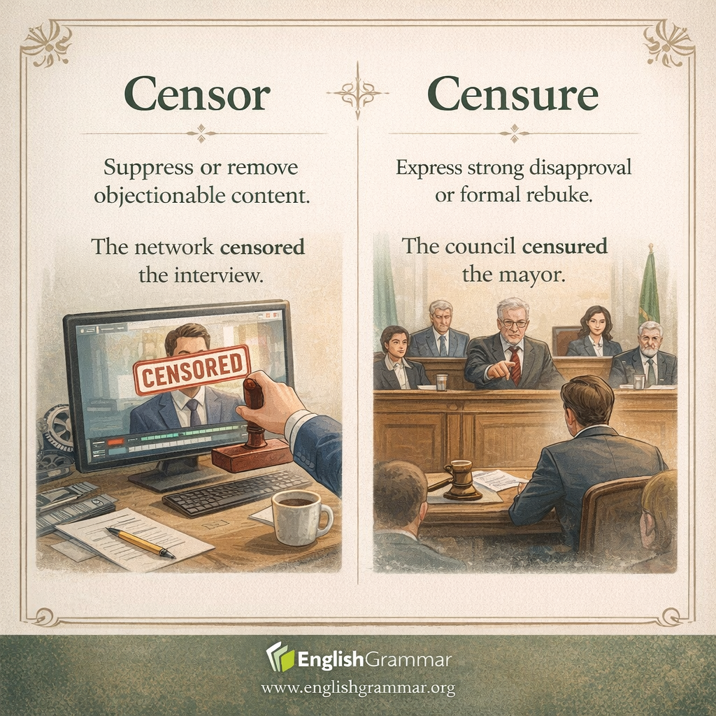 Censor vs. Censure