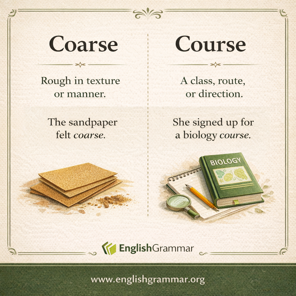Coarse vs. Course