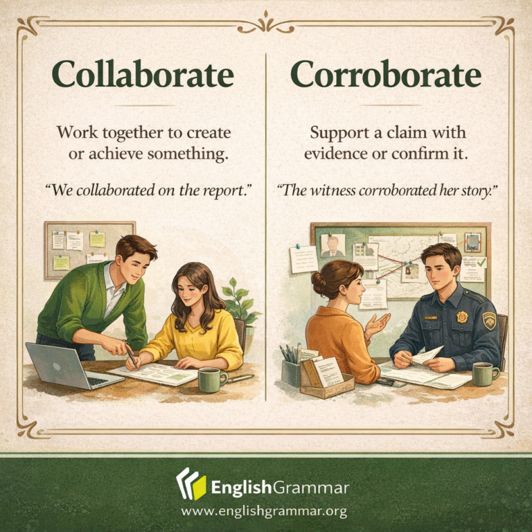 Collaborate vs. corroborate: what is the difference?