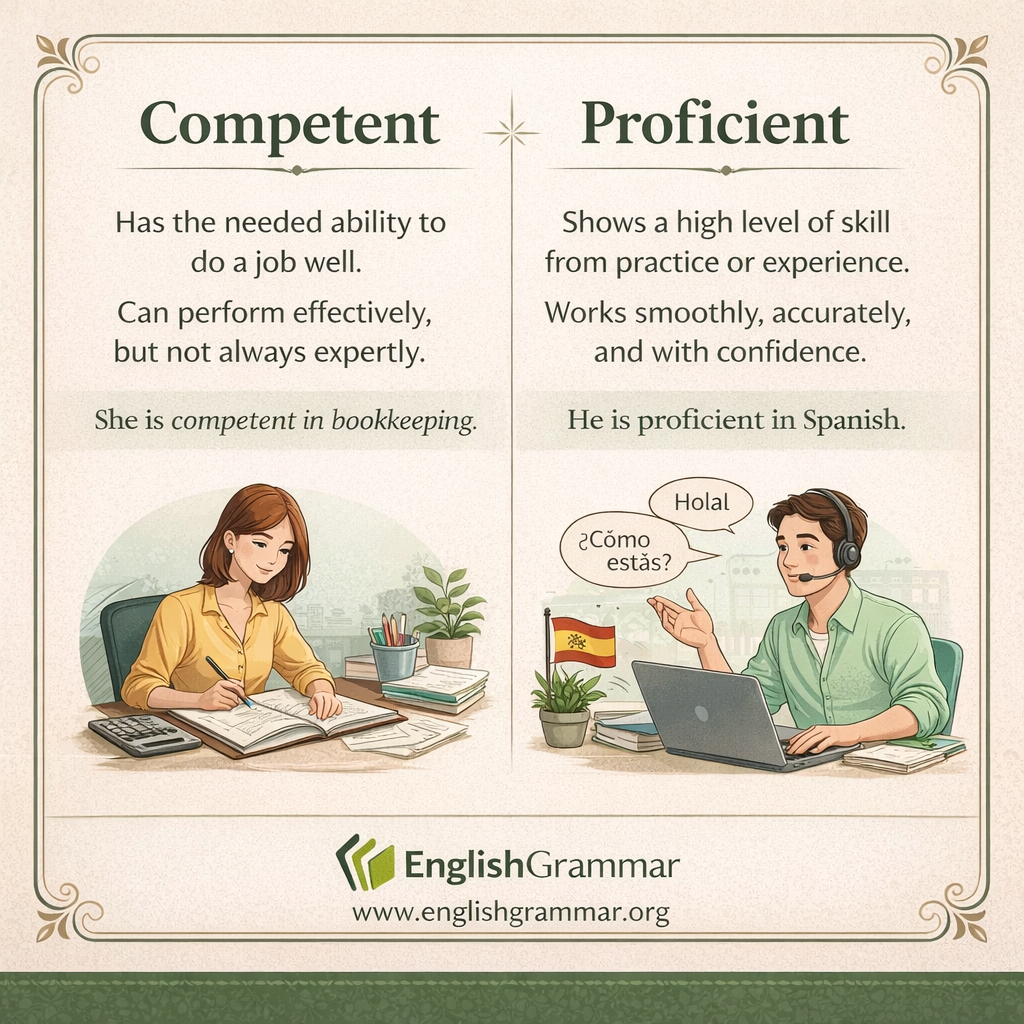Competent vs. Proficient