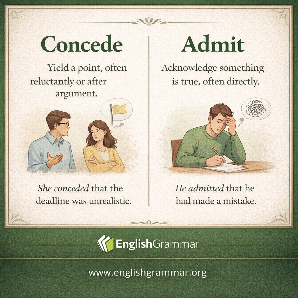 Concede vs. Admit
