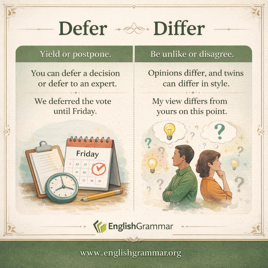Defer vs. Differ