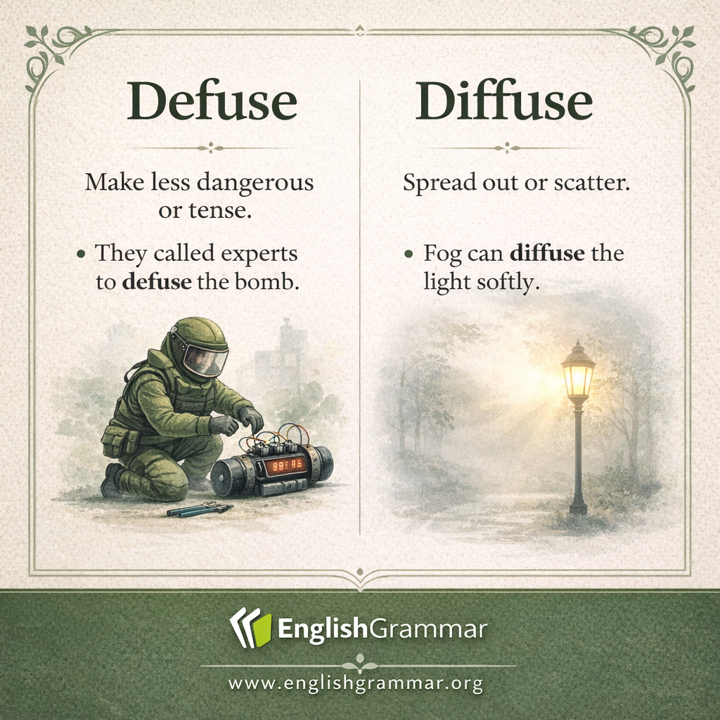 Defuse vs. Diffuse