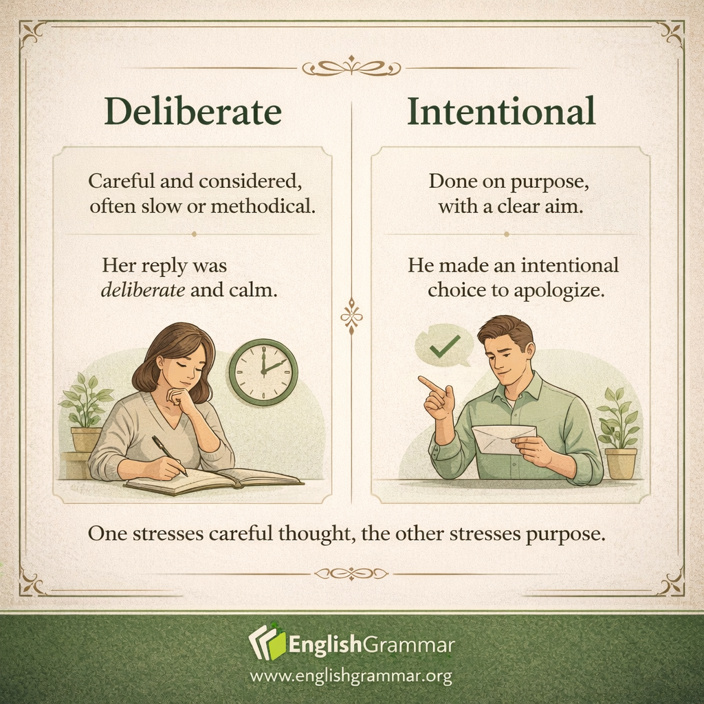 Deliberate vs. Intentional