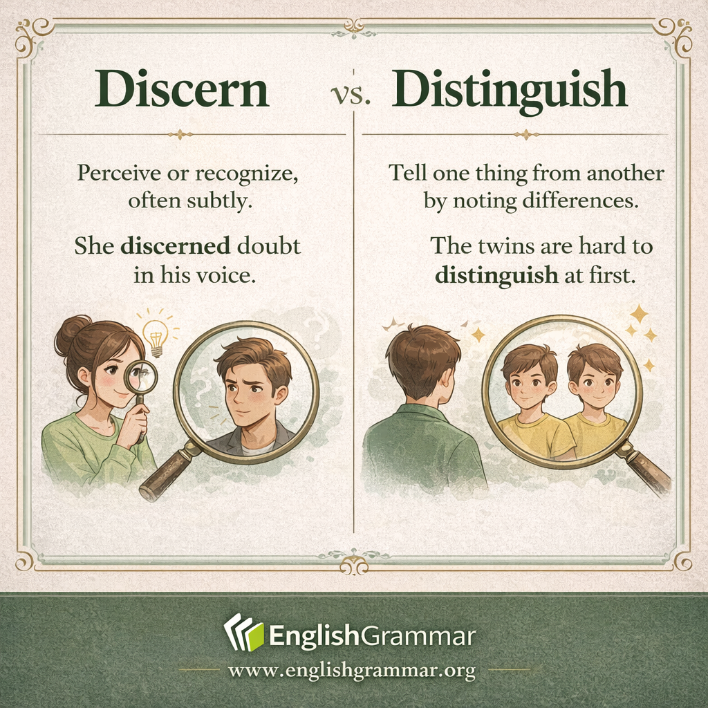 Discern vs. Distinguish