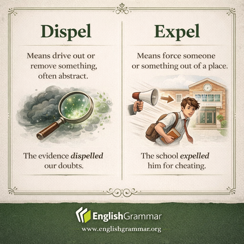 Dispel vs. Expel