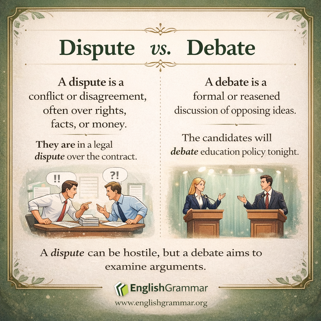 Dispute vs. Debate