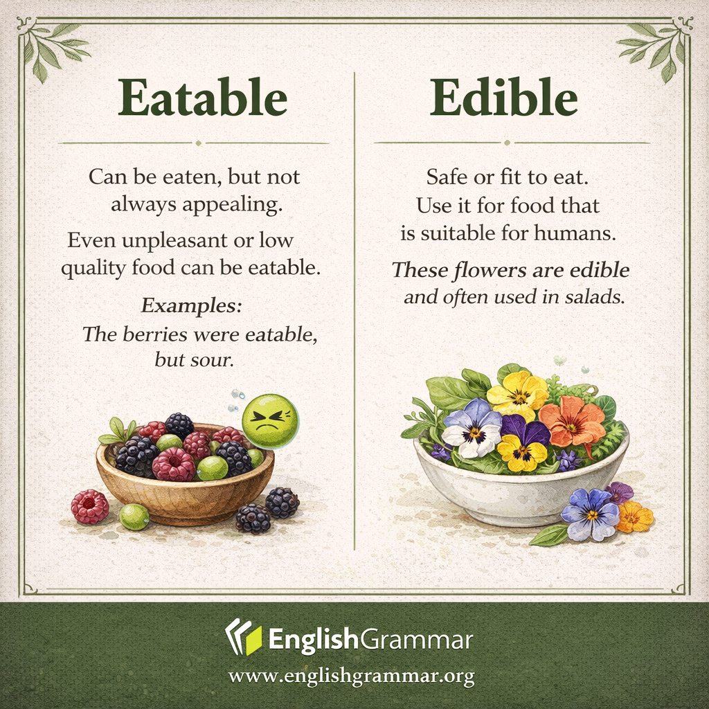 Eatable vs. Edible
