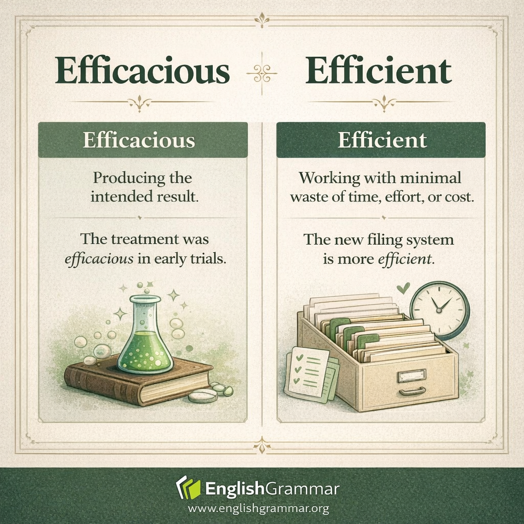 Efficacious vs. Efficient