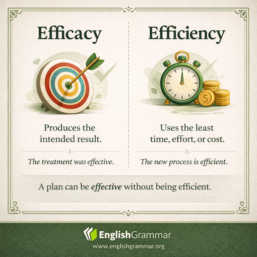Efficacy vs. Efficiency