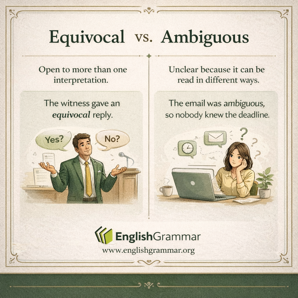 Equivocal vs. Ambiguous