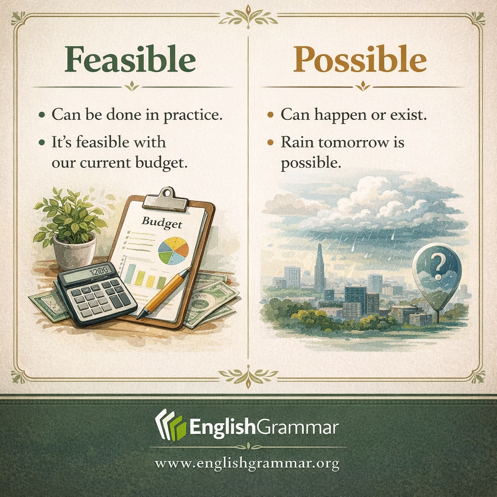 Feasible vs. Possible
