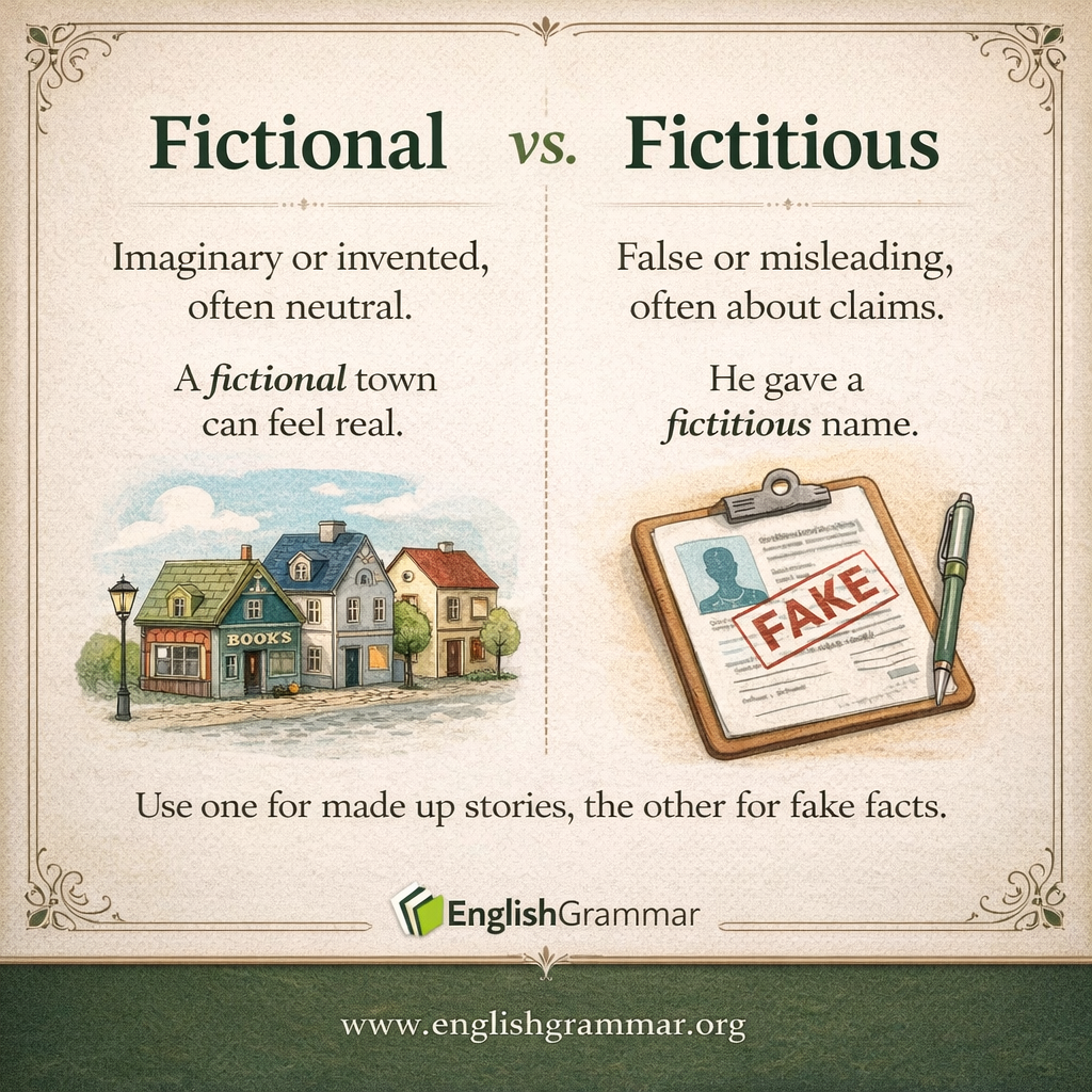 Fictional vs. Fictitious