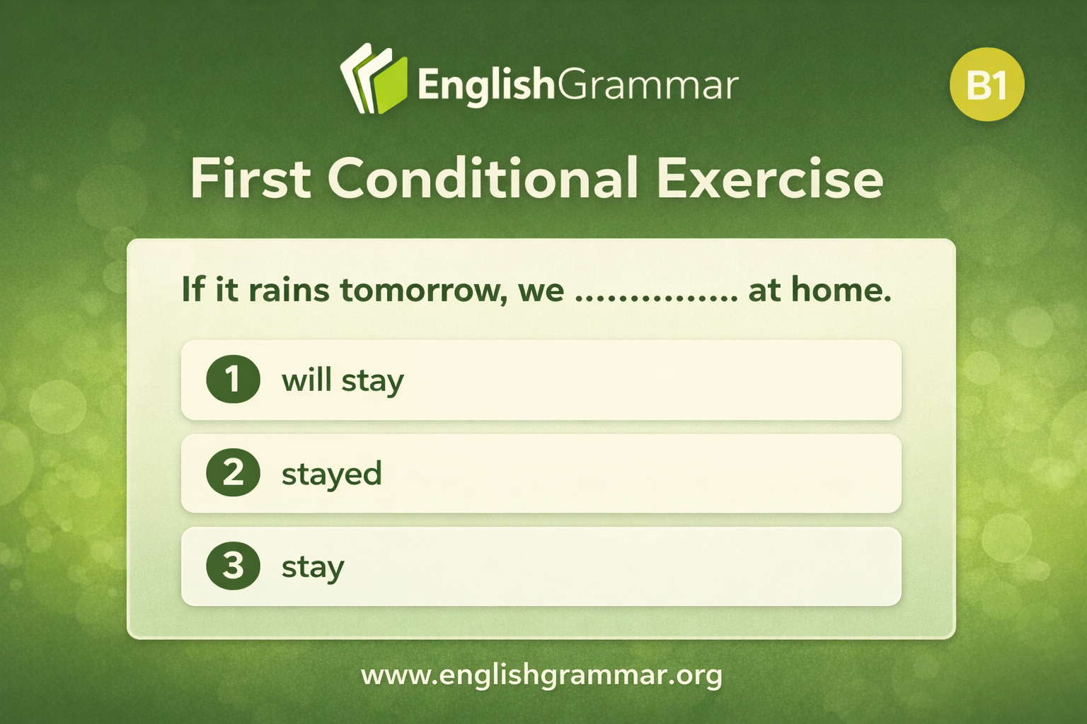 First Conditional Exercise