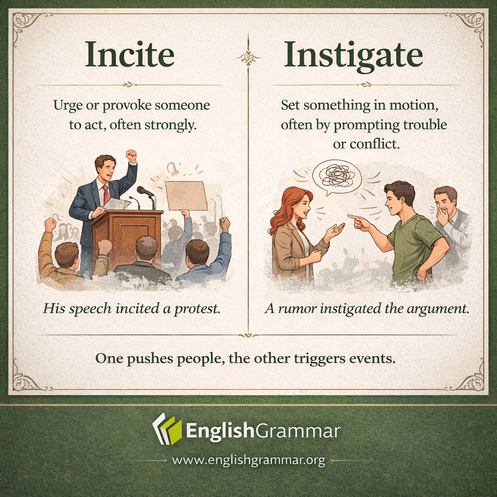 Incite vs. Instigate