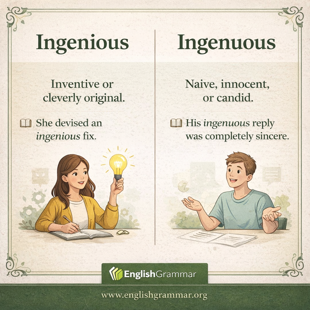 Ingenious vs. Ingenuous