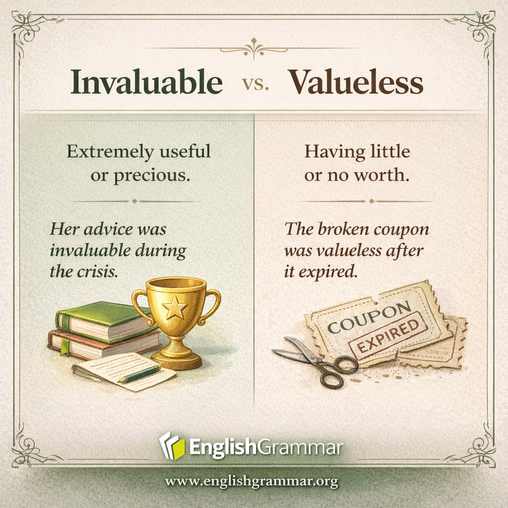 Invaluable vs. Valueless