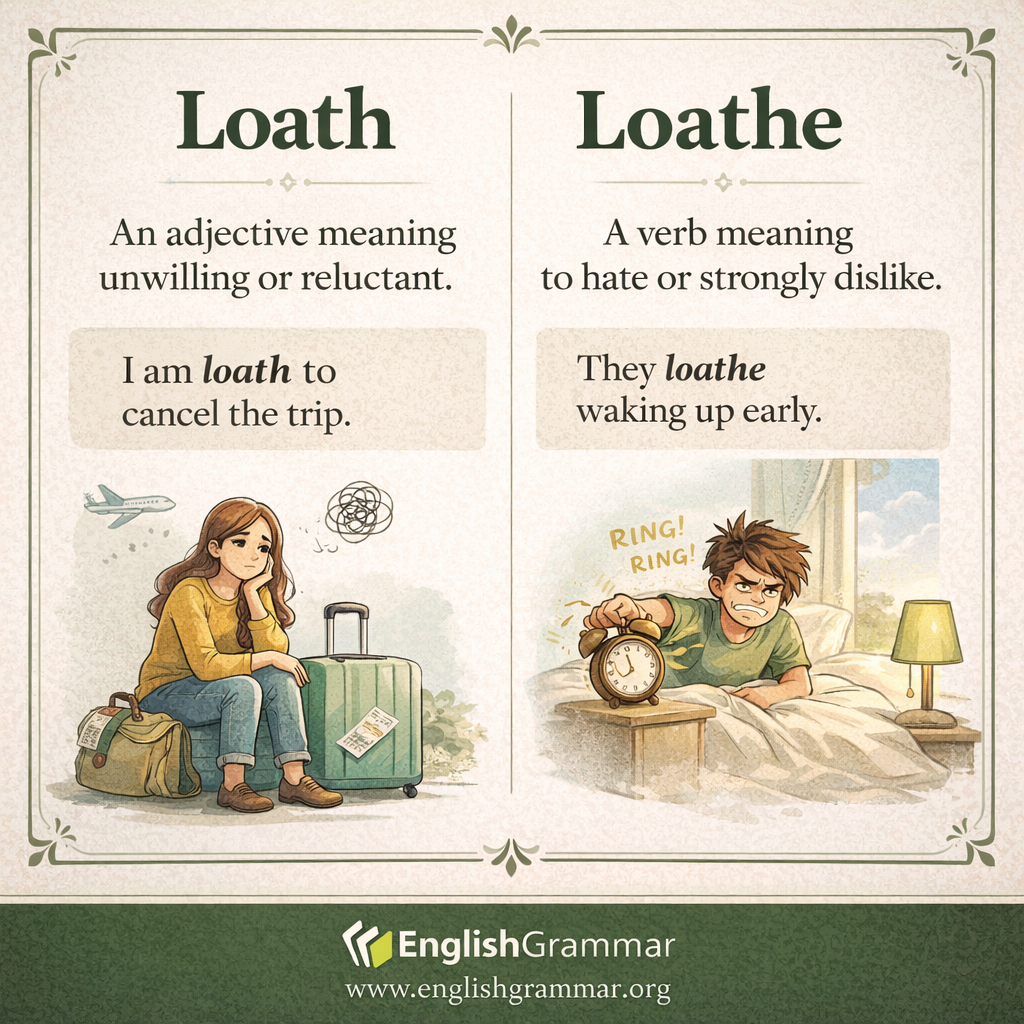 Loath vs. Loathe