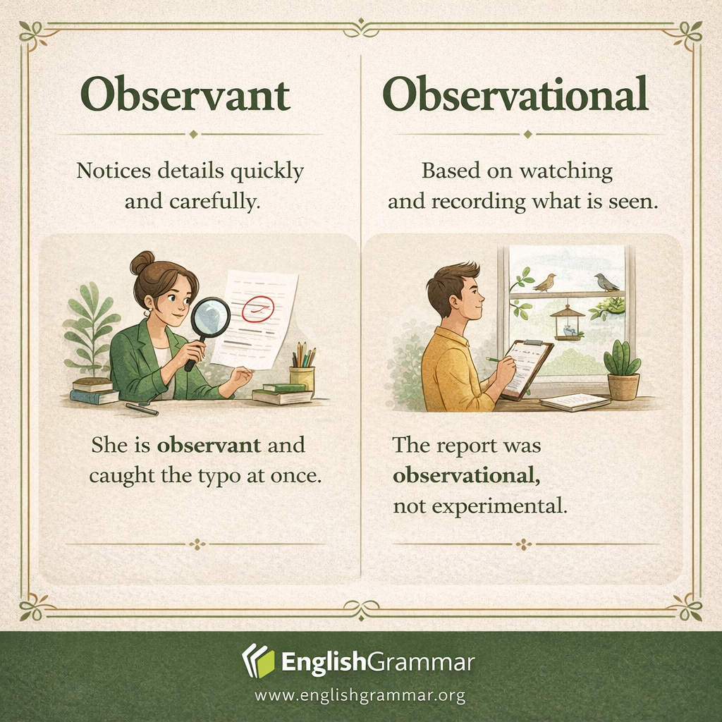 Observant vs. Observational