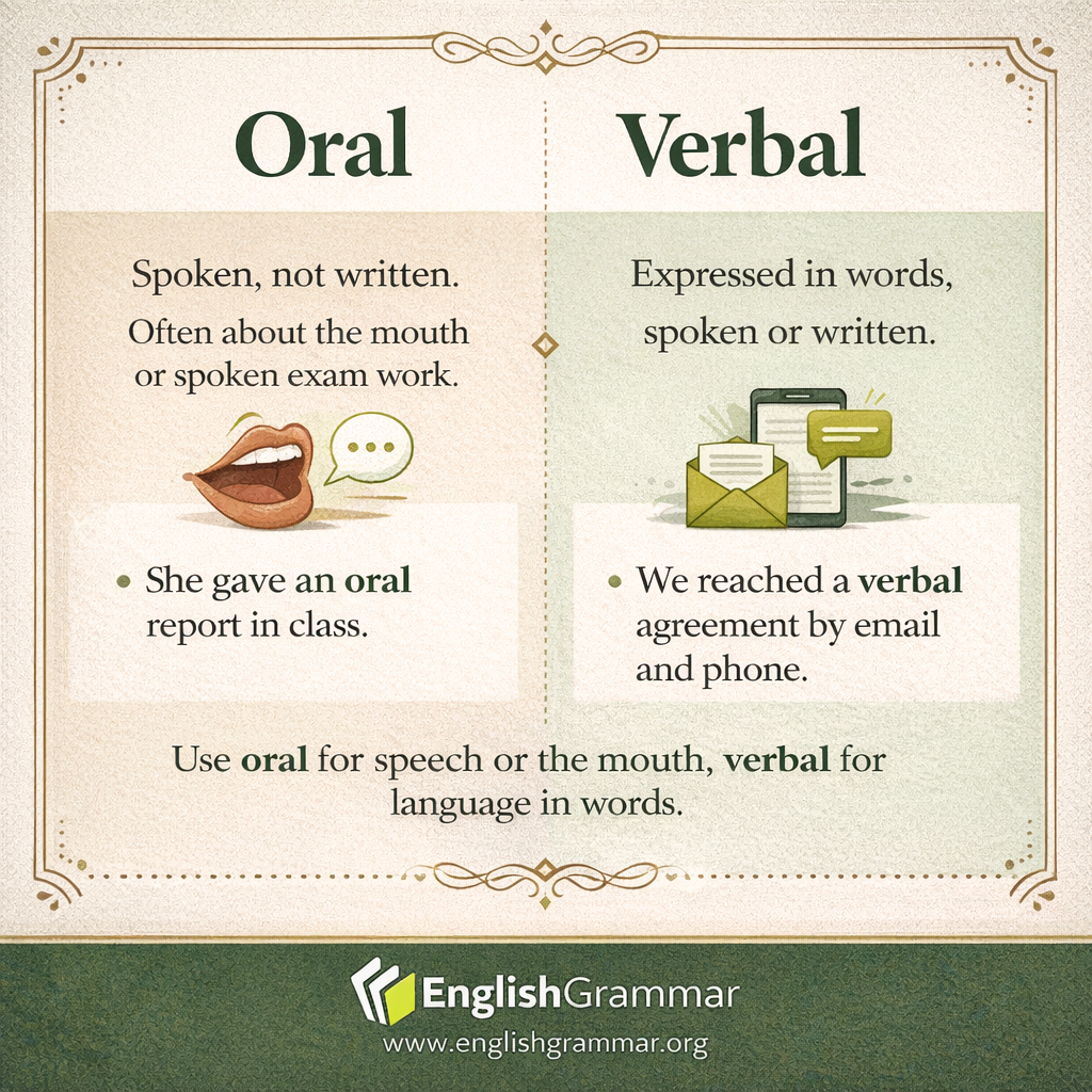 Oral vs. Verbal