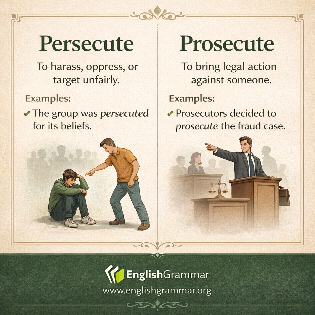 Persecute vs. Prosecute