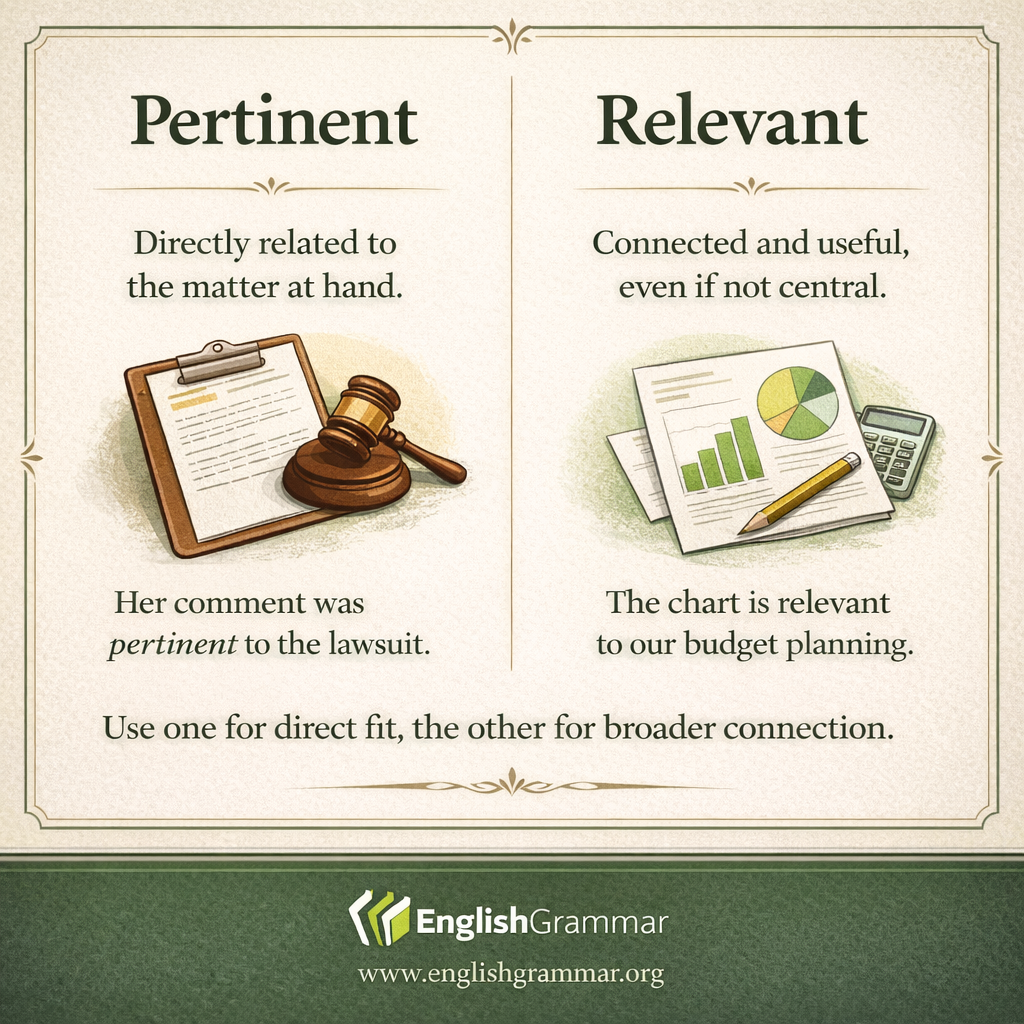 Pertinent vs. Relevant
