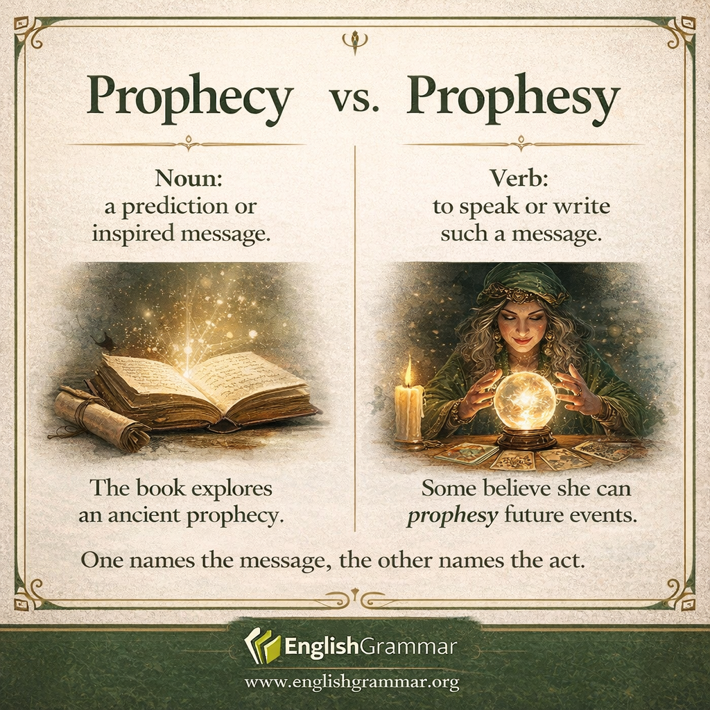 Prophecy vs. Prophesy