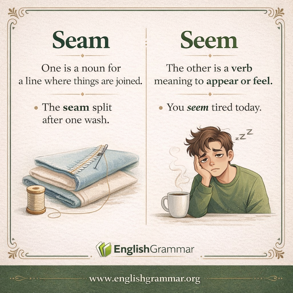 Seam vs. Seem