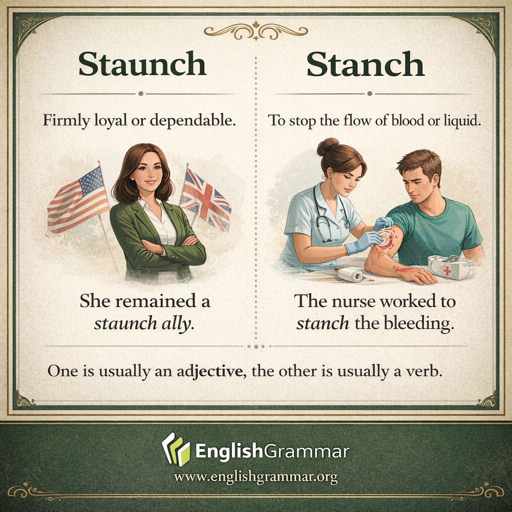 Staunch vs. Stanch
