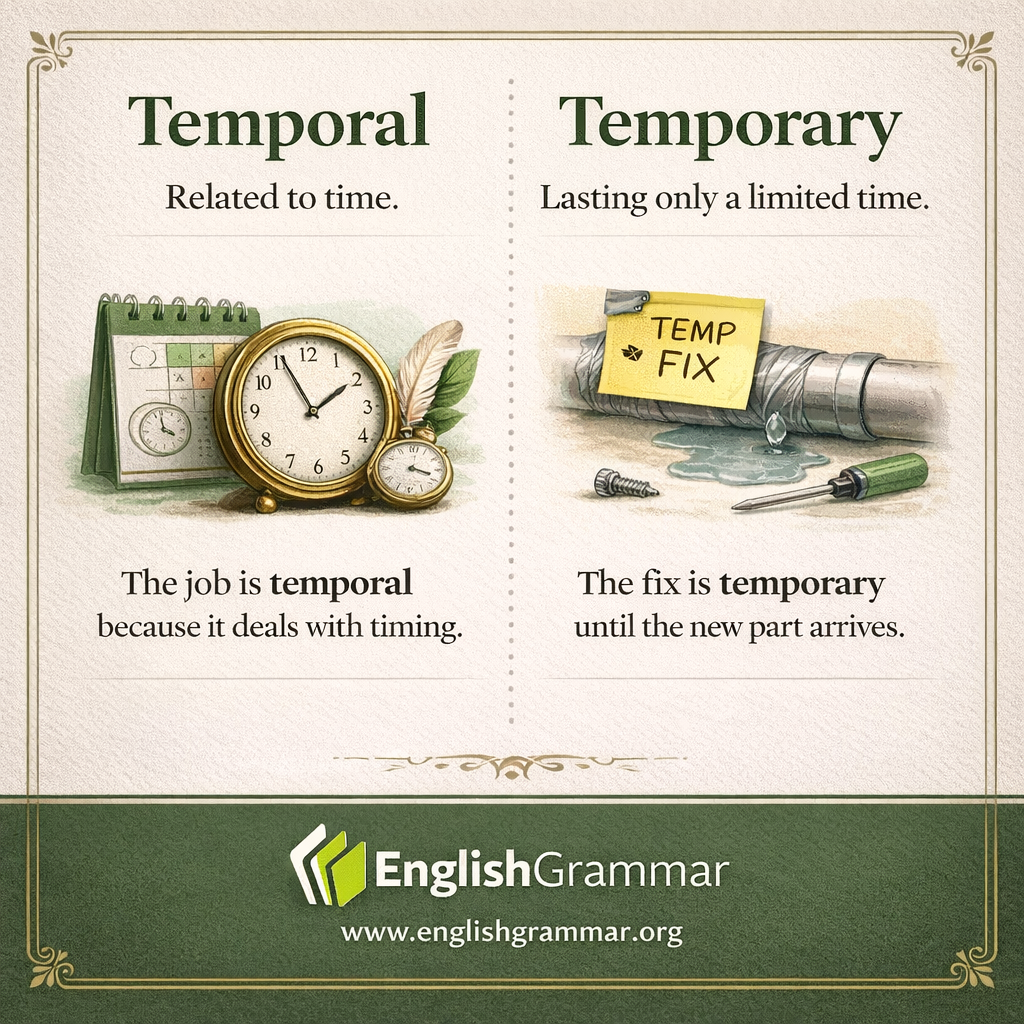 Temporal vs. Temporary