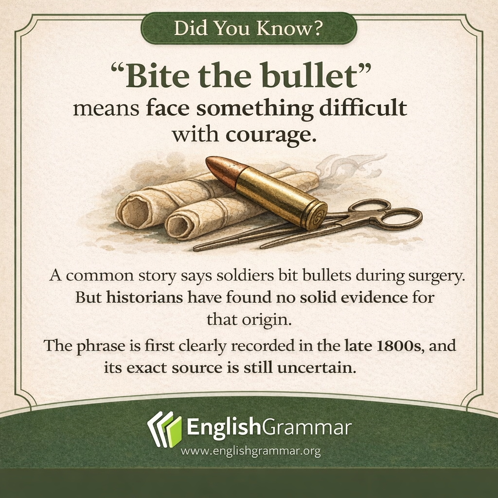 The origin of "bite the bullet"
