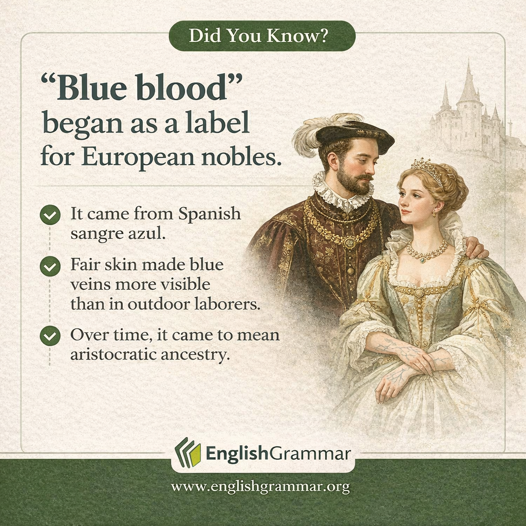 The origin of "blue blood"
