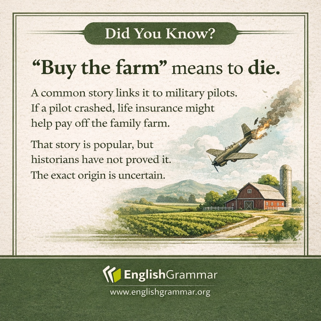 The origin of "buy the farm"