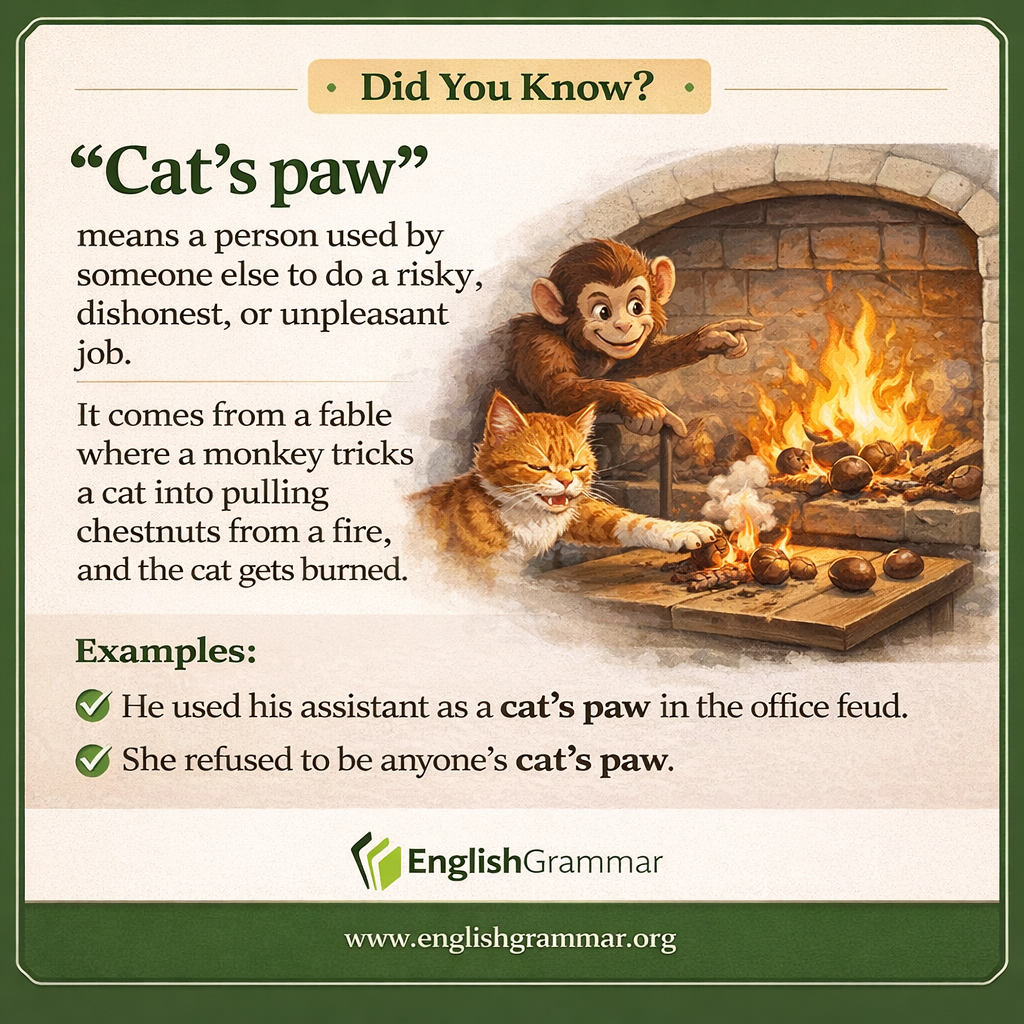 The origin of "cat’s paw"