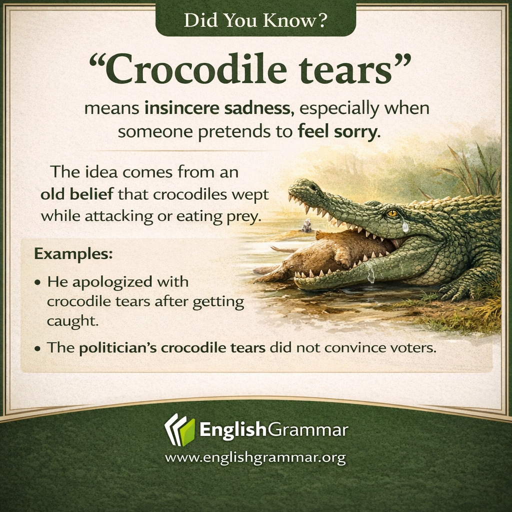 The origin of "crocodile tears"