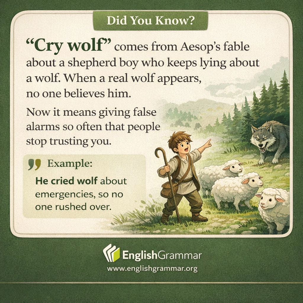 The origin of "cry wolf"