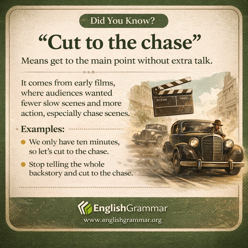 The origin of "cut to the chase"