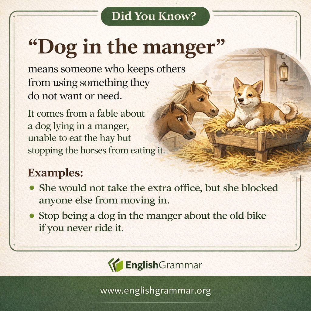 The origin of "dog in the manger"