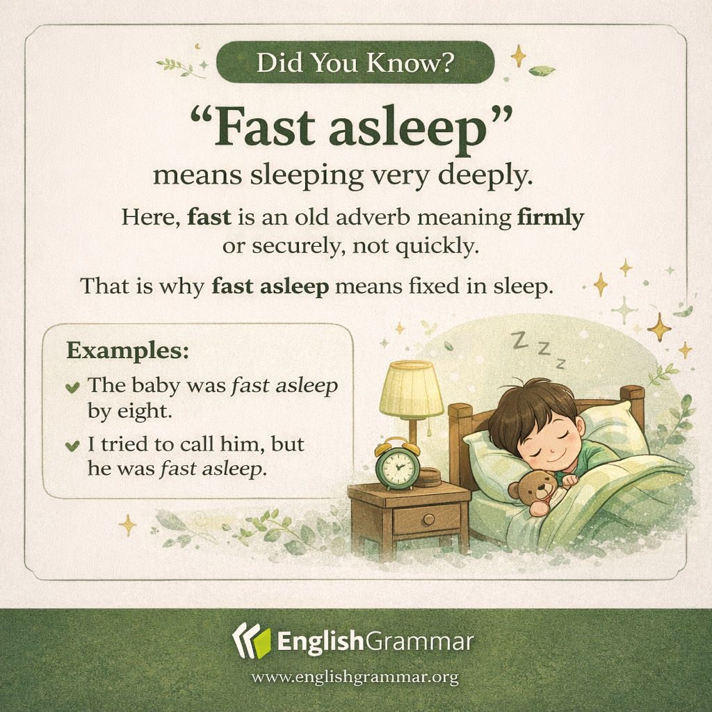 The origin of "fast asleep"