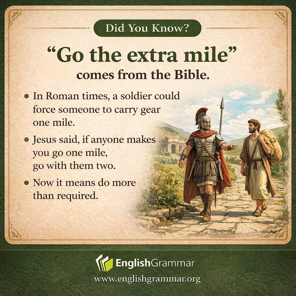 The origin of "go the extra mile"