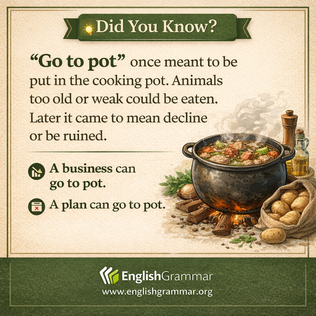 The origin of "go to pot"