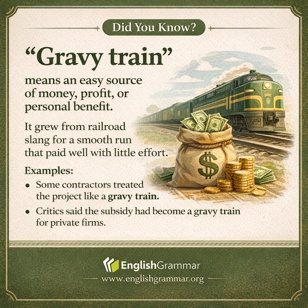 The origin of "gravy train"