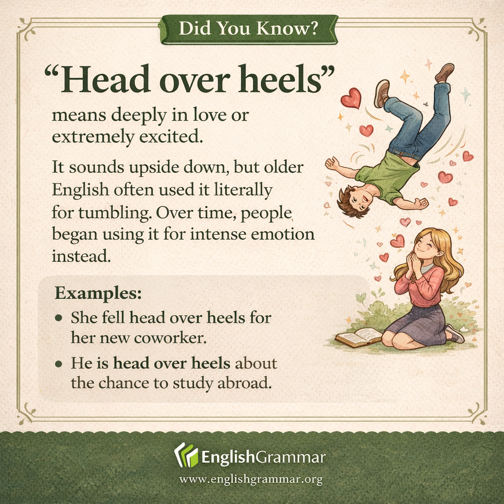The origin of "head over heels"