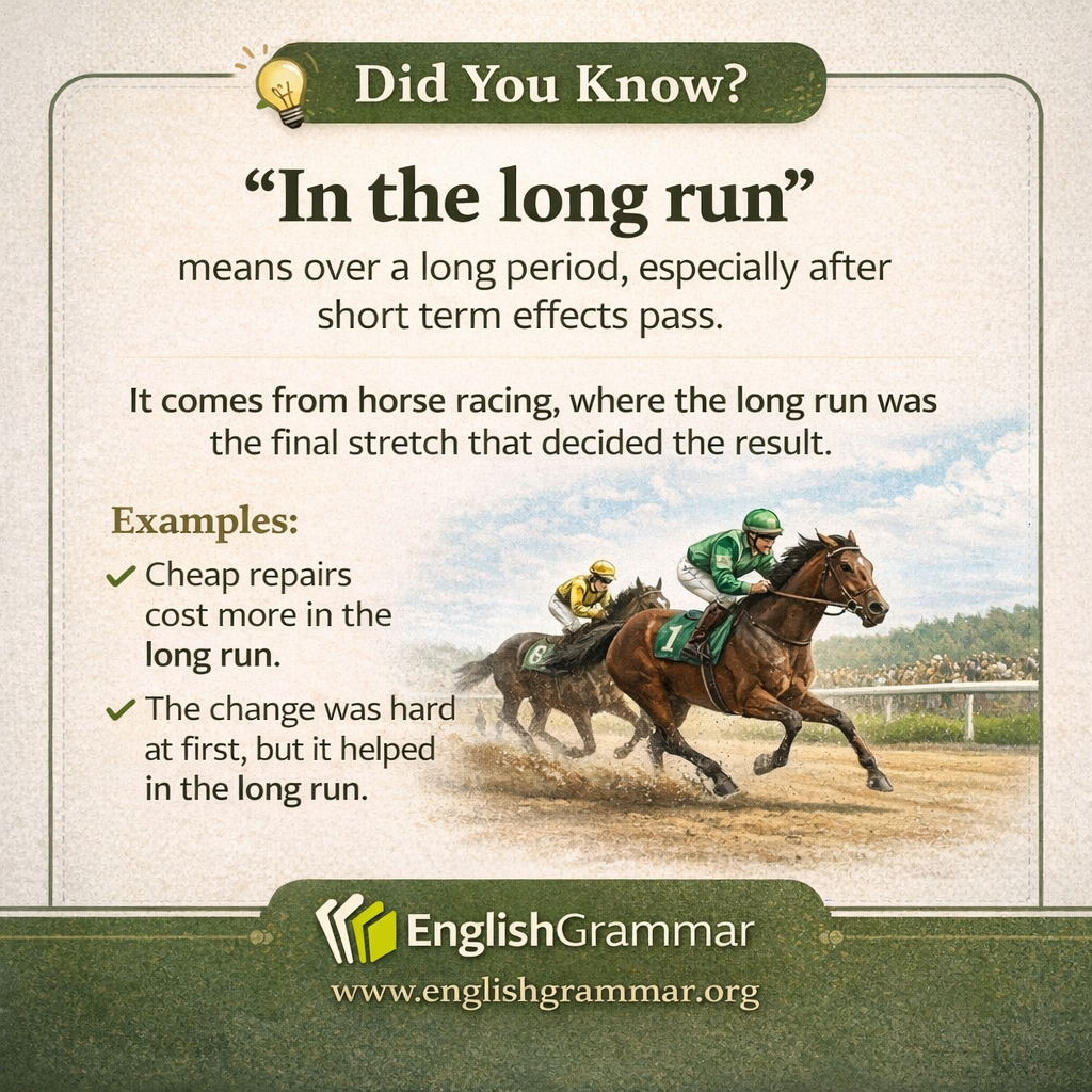The origin of "in the long run"