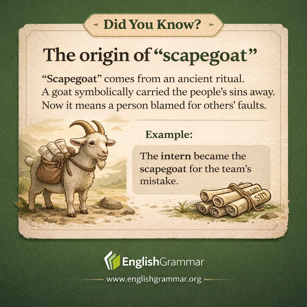 The origin of "scapegoat"